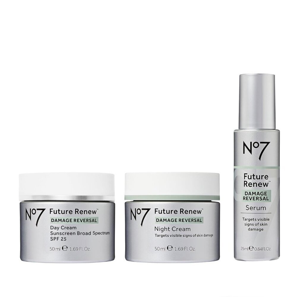 Future Renew Damage Reversal Skincare Set - Anti Aging Face Serum .33 Fl Oz, Day